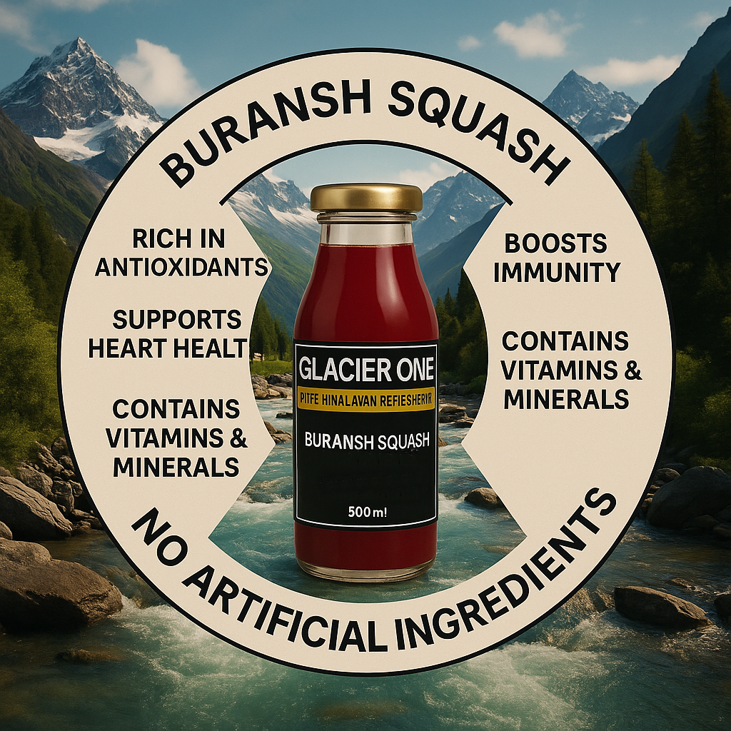 Pure Himalayan Rhododendron (Buransh) Squash With Touch Of Sweetness (High altitude glacier flower Drink Rich in antioxidant, high medicinal )