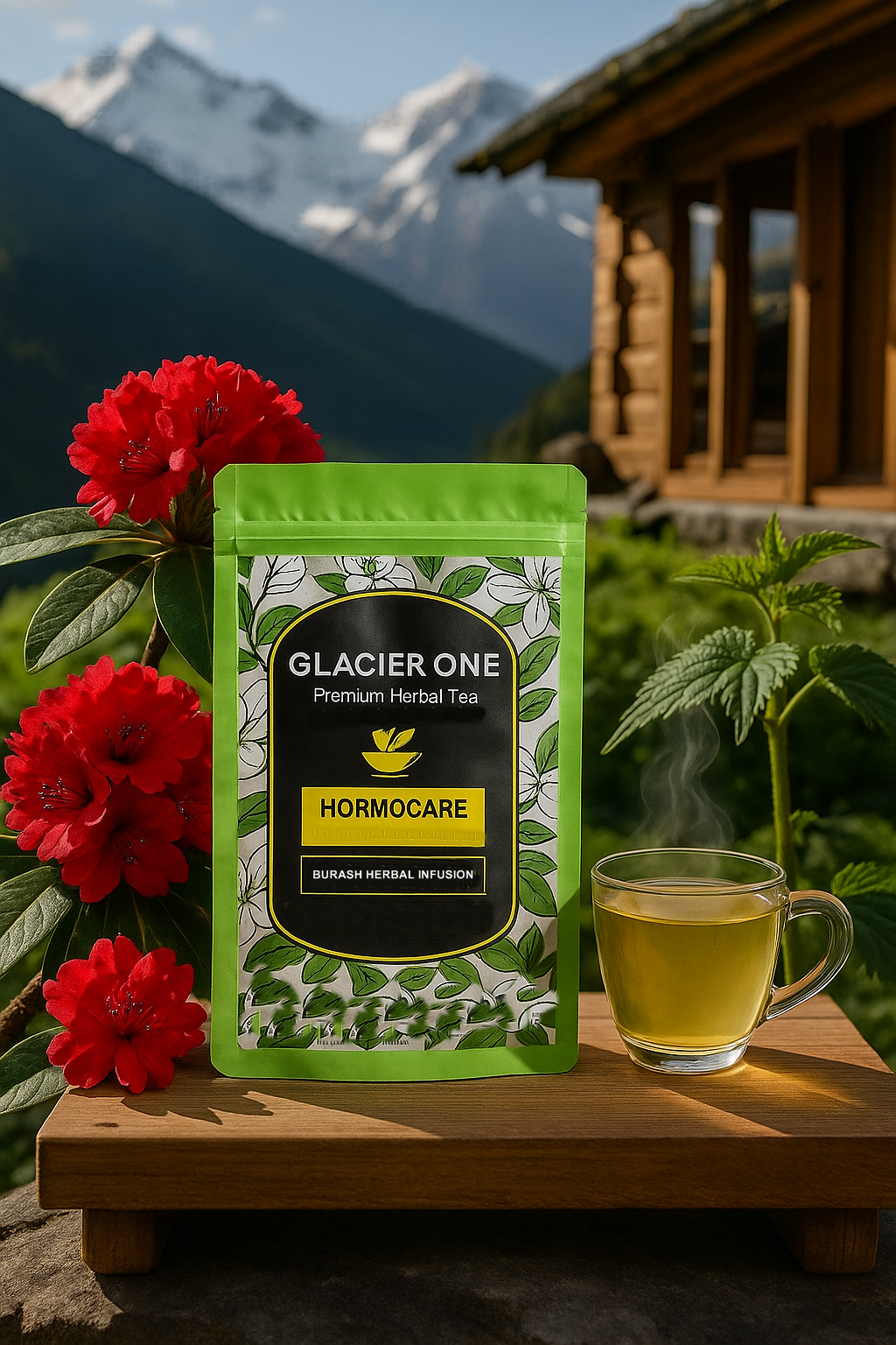 Glacier One Hormocare Herbal Tea(Support harmonal balance relieve PCOS & PCOD & Menstrual health )
