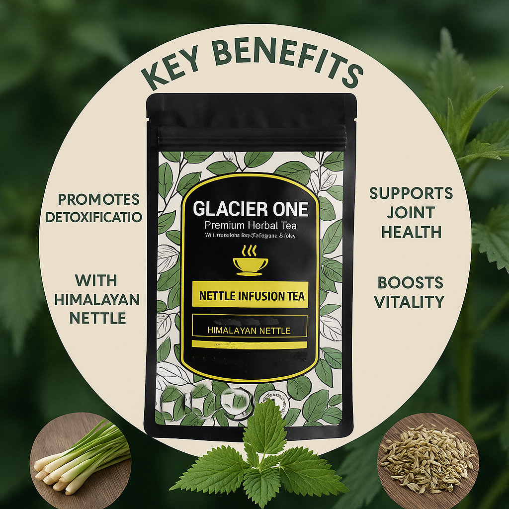 Glacier One Nettle Infusion Tea(Refreshing & Caffeine free herbal infusion )