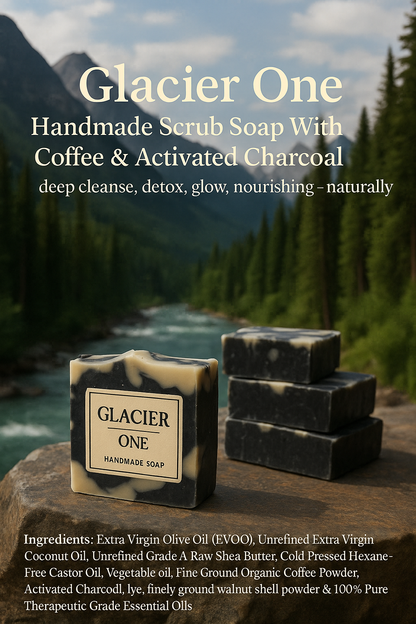 Handmade Soap with Coffee & Activated Charcoal (Deep cleanse detox, glow, nourishing, naturally)