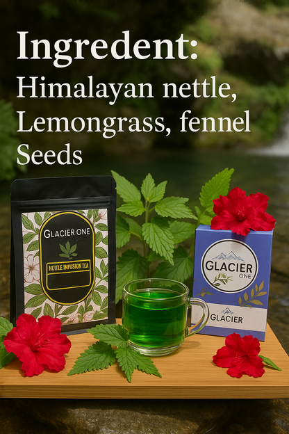 Glacier One Nettle Infusion Tea(Refreshing & Caffeine free herbal infusion )