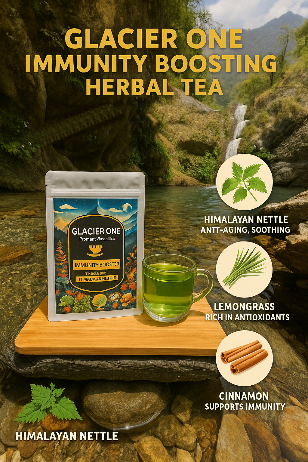 Glacier One Immunity Boosting Herbal Tea( Strengthens, immunity Boost, energy & detoxifies naturally )