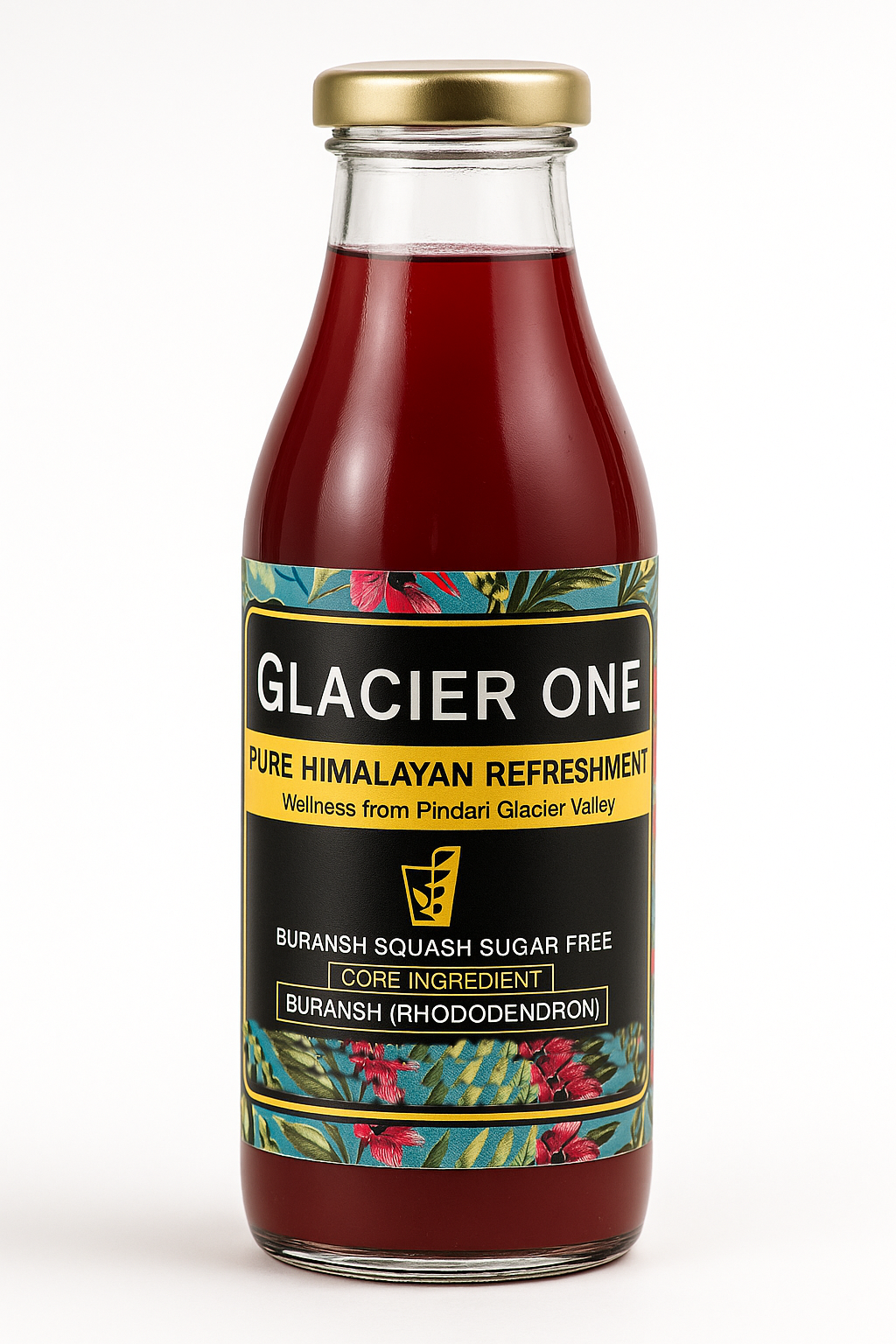 Sugar Free Pure Himalayan Rhododendron (Buransh) Squash (High altitude glacier flower Drink Rich in antioxidant, high medicinal )