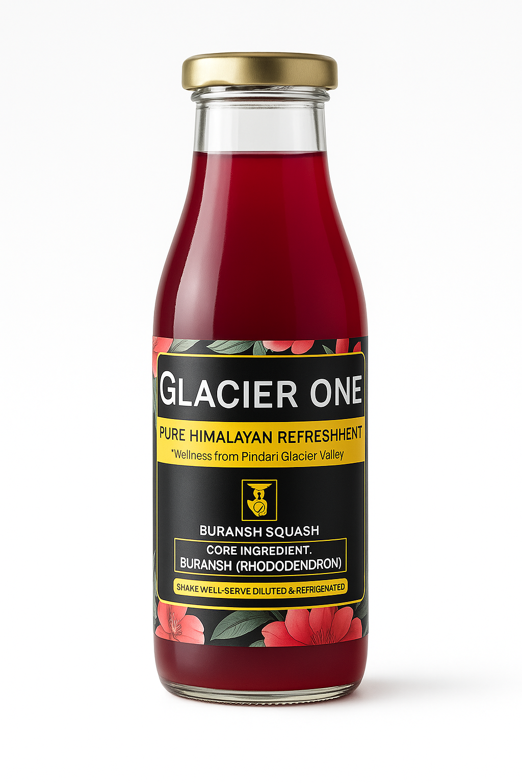 Pure Himalayan Rhododendron (Buransh) Squash With Touch Of Sweetness (High altitude glacier flower Drink Rich in antioxidant, high medicinal )