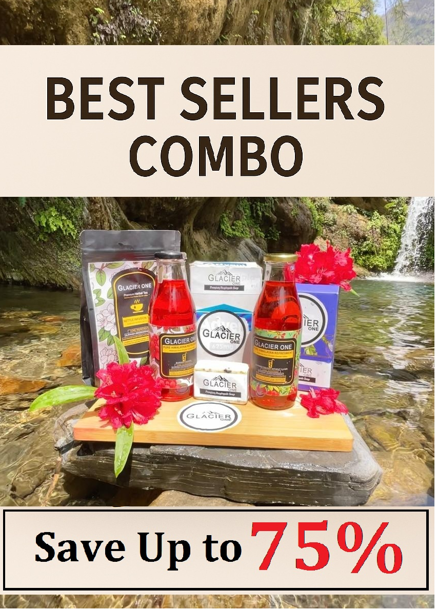 Glacier One Wellness Combo – 2 unit of  Premium Soaps, 2 unit of Herbal Tea, 1 unit of  Burash Juice
